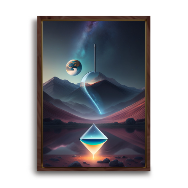 لوحة كانفا منظر مستوحى من الذكاء الاصطناعي