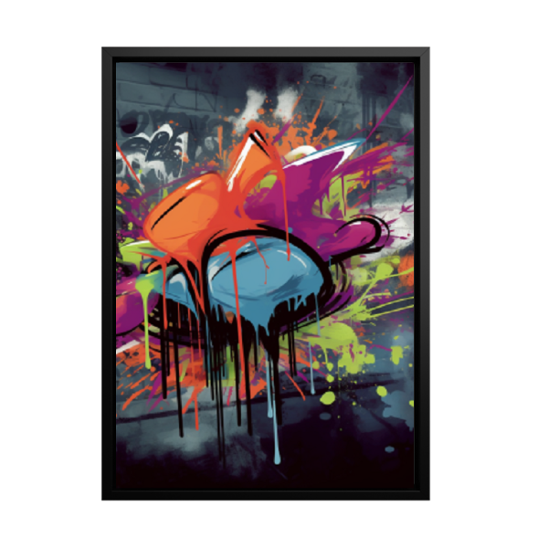 لوحة كانفس بإطار أسود